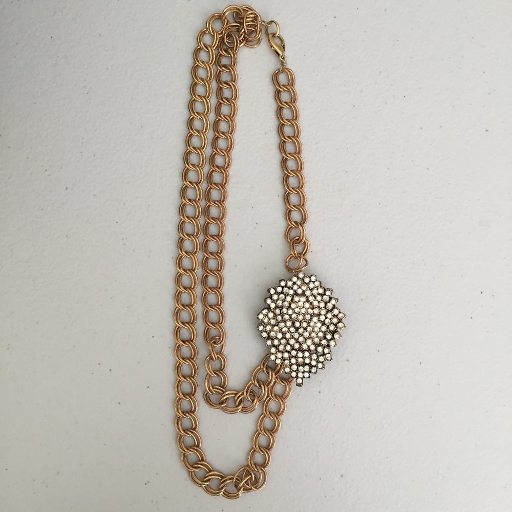 Rose gold necklace with attached pendent